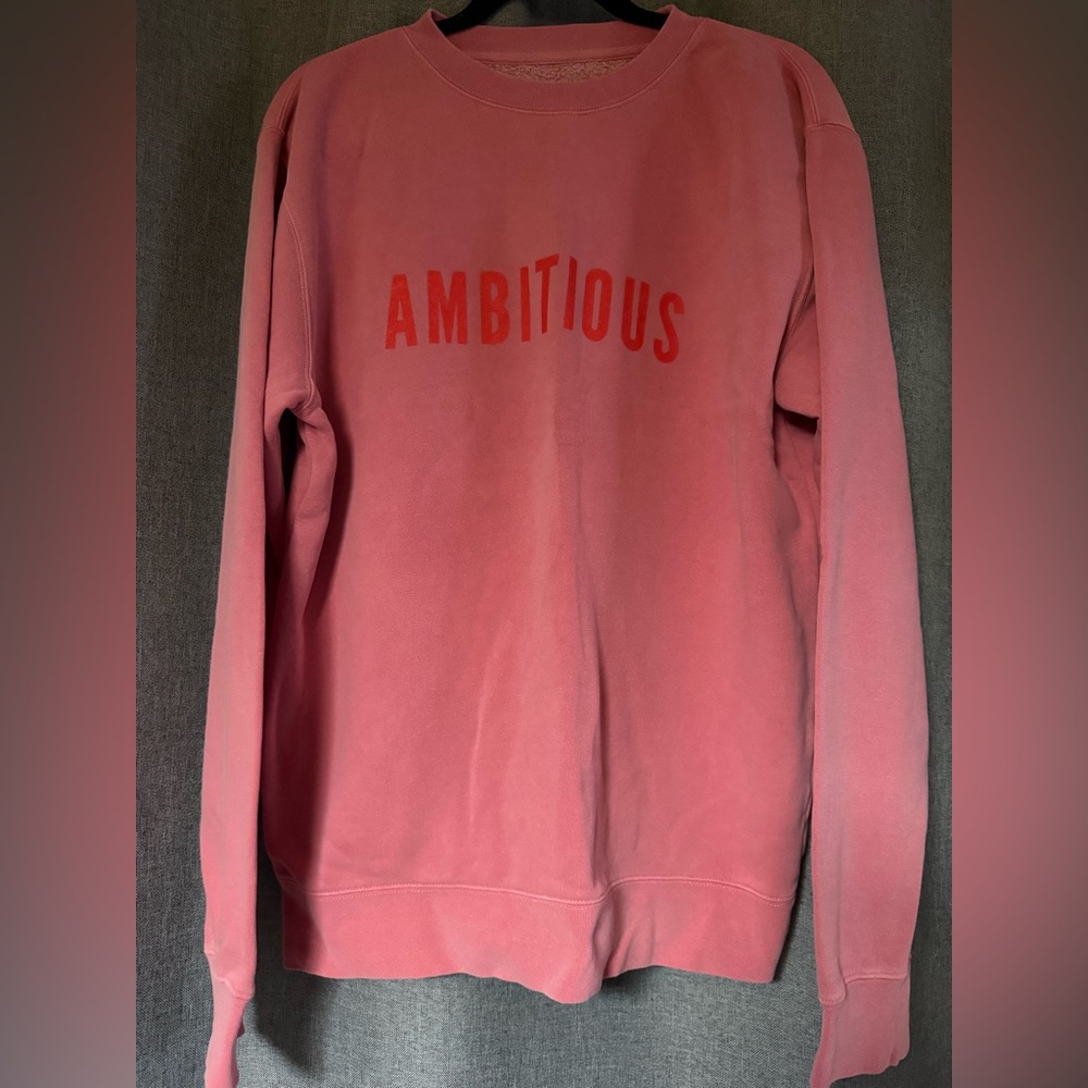 Phenomenal Women Action Campaign Ambitious Pink Sweatshirt Medium NWOT